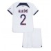 Günstige Paris Saint-Germain Achraf Hakimi #2 Babykleidung Auswärts Fussballtrikot Kinder 2023-24 Kurzarm (+ kurze hosen)